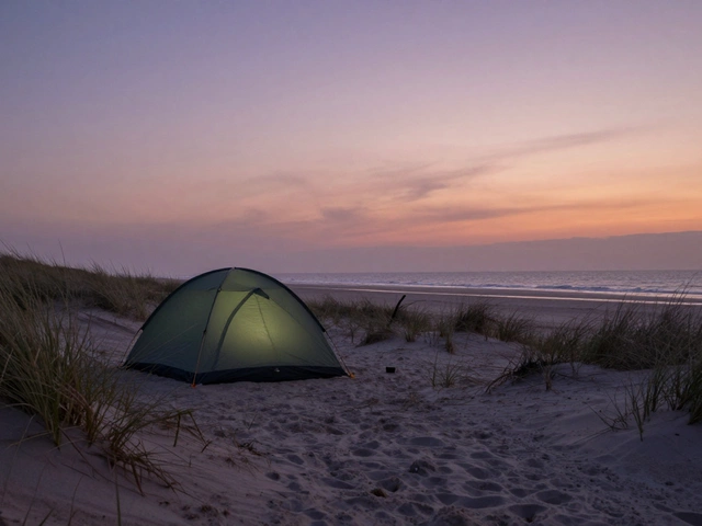 Is it illegal to camp on the beach in England?