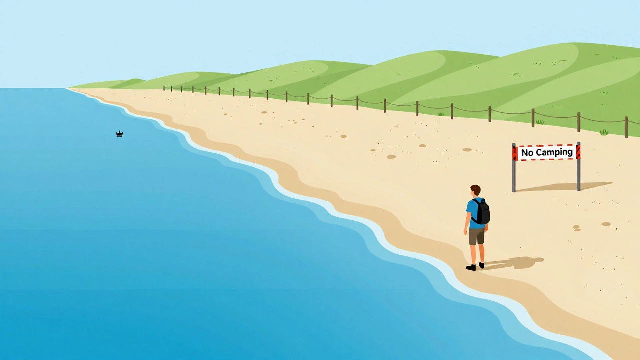 Diagram showing beach ownership zones